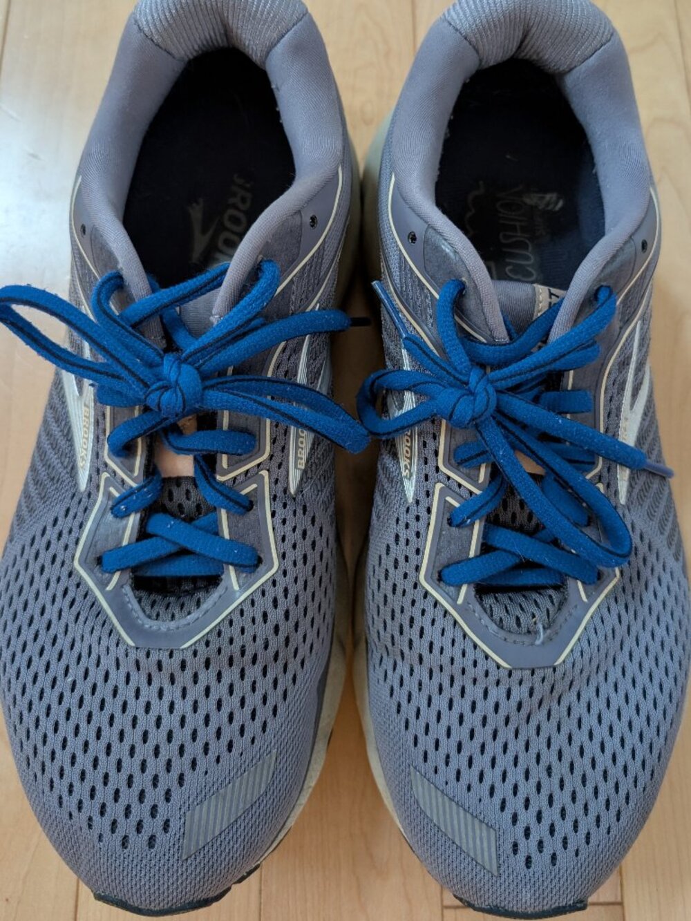 Brooks Ghost 12 Grey Men's Athletic Shoes 9.5 Wide - 1203051D086